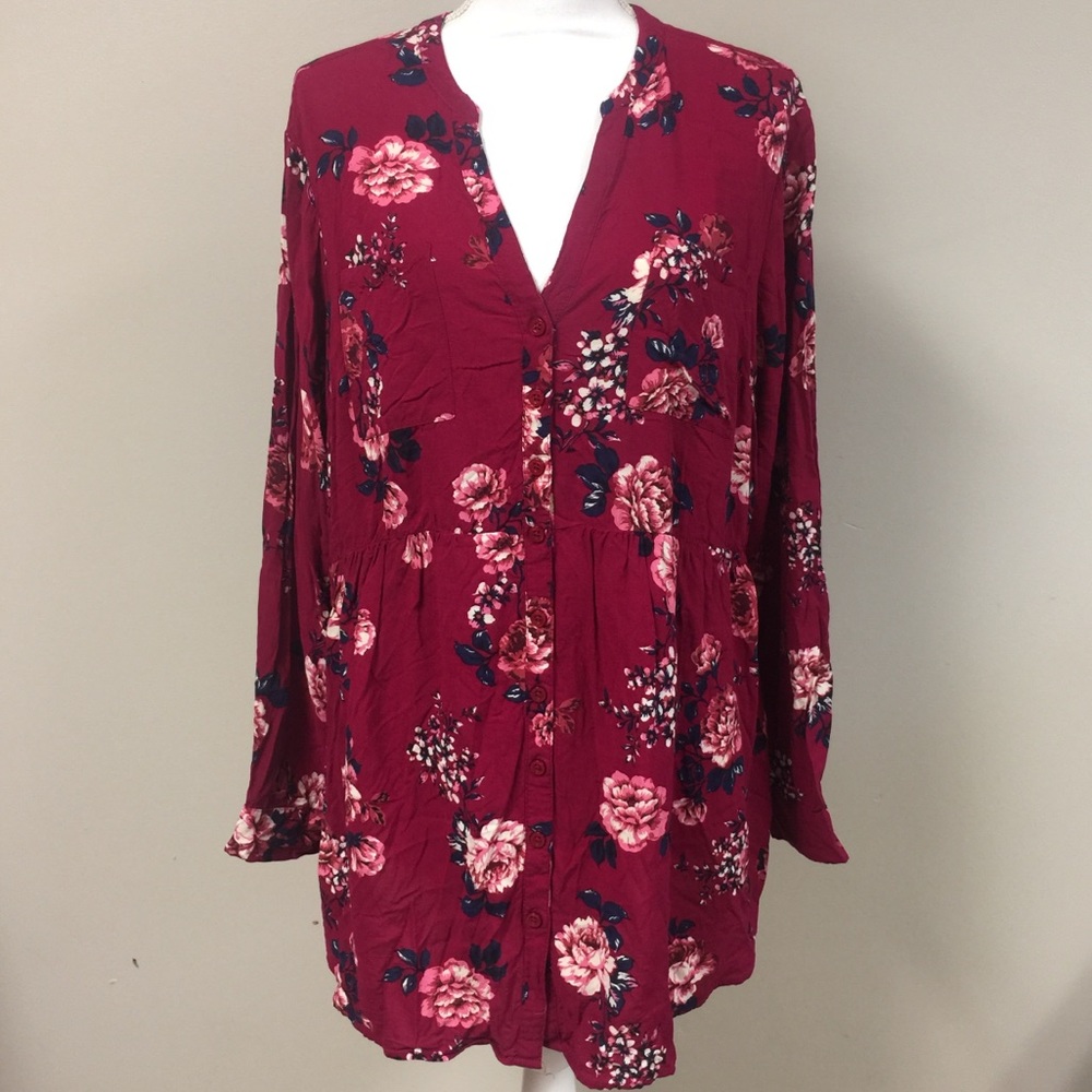 TORRID Floral Tunic Light & Flowy Size 2